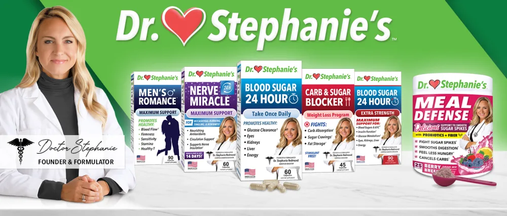 Pharmaganics Dr. Stephanie's Bundle Pack - 24 Hour Support + Carb & Sugar Blocker - Daily Supplement - brand story