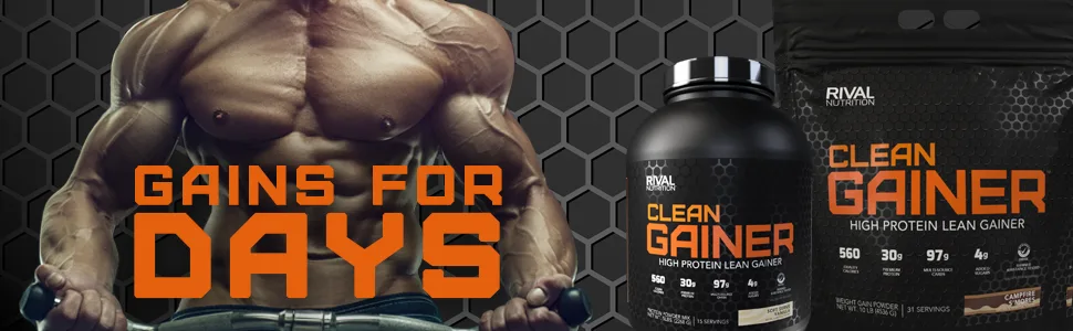 Rivalus Nutrition Clean Gainer - Chocolate Peanut Butter, 5lbs - Clean Gainer - Gains For Days
