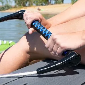 Airhead Dyneema Thermal Wakeboard Rope, 4 Sections, 75-Feet, Multiple Colors Available Electric Blue - Secure and Comfortable Hold