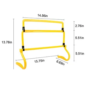 ASENVER 4 Height Adjustable Speed Training Hurdles Fitness & Speed Training Equipment Set of 5 - product information 3
