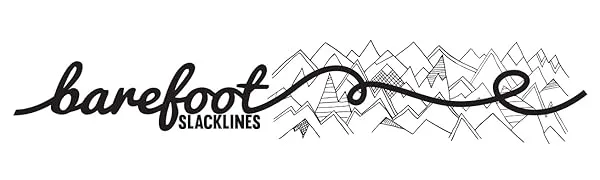 Barefoot Slackline 50ft (15m) Kit! Complete Set Including Slackline, Ratchet, Training Line, Bark Protectors & Instructions! 3 Colors Available Neon Green - Barefoot Slacklines Complete Family Set