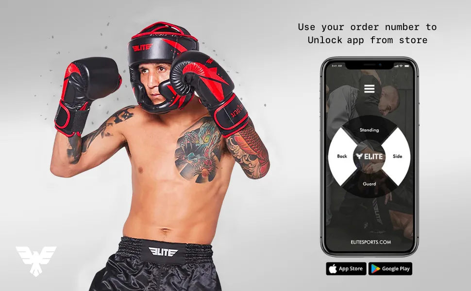 Elite Sports Muay Thai Shin Guards Kickboxing MMA Muay Thai Protective Shin Pad Leg Guards BLACK S-M - HEAD
