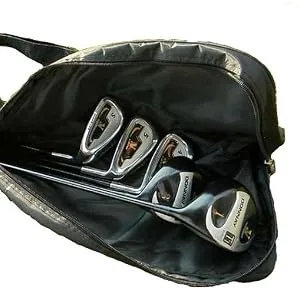 K-Cliffs Driving Range Mini Course Training Practice Golf Bag Travel Case Black - golf club nine irons