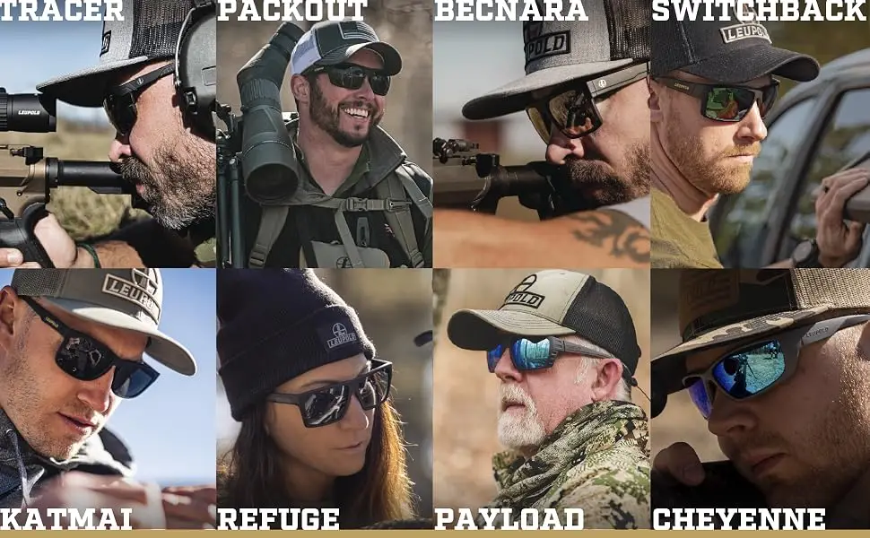 Leupold Katmai Performance Eyewear Sunglasses with Polarized Lenses DiamondCoat Shatterproof Lenses w/ in-Fused Polarization Katmai Matte Black Frames - Shadow Gray Lenses - Hunting safety glasses