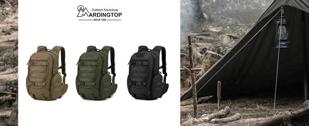 Mardingtop Tactical Backpack for Men,Military Molle Backpack for Hiking,Motorcycle Backpack,28L EDC Backpack M6290-28l-a Black - 28L 6290