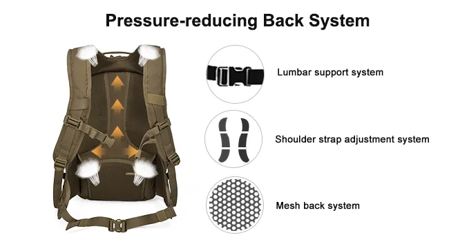 Mardingtop Tactical Backpack for Men,Military Molle Backpack for Hiking,Motorcycle Backpack,28L EDC Backpack M6290-28l-a Black - 6290