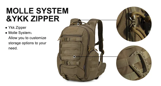 Mardingtop Tactical Backpack for Men,Military Molle Backpack for Hiking,Motorcycle Backpack,28L EDC Backpack M6290-28l-a Black - 6290
