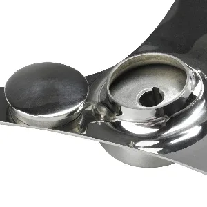 NovelBee 3 Spoke Stainless Steel Boat Steering Wheel 13-1/2" with Control Knob and Cap - Boat Steering Wheel