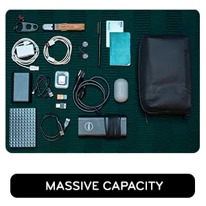 Peak Design Tech Pouch (Midnight) - The Original - Massive capacity - carries lots of accessories, chargers, batteries, cables