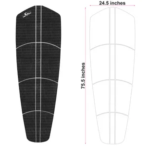 Own the Wave 12 Piece SUP Surf Traction Pad - Premium Deck Grip EVA Foam with 3M Adhesive for Longboard Paddleboard Surfboard, White, Black, Grey - sup grip pads