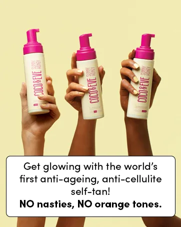 Coco & Eve Bali Bae Self Tan Set (Medium). All Natural Sunless Tanning Mousse. Instant Self Tanning Lotion with Bronzer, Mitt Applicator, Kabuki Brush and Back Applicator for Flawless Application and Bronze. - coco and eve sunny honey bali bronzing tan self tanner