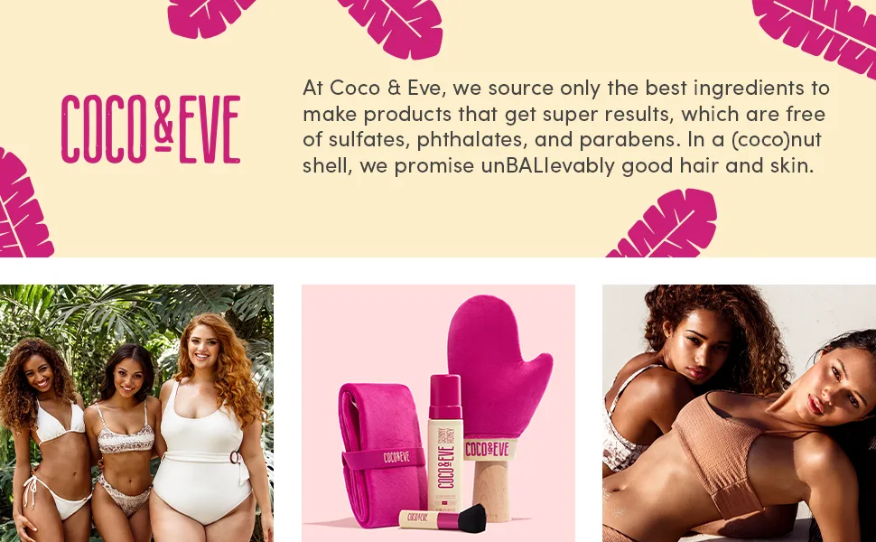 Coco & Eve Bali Bae Self Tan Set (Medium). All Natural Sunless Tanning Mousse. Instant Self Tanning Lotion with Bronzer, Mitt Applicator, Kabuki Brush and Back Applicator for Flawless Application and Bronze. - self tanner tan tanning lotion best mitt mousse body af applicator bali sellers sunless tropez