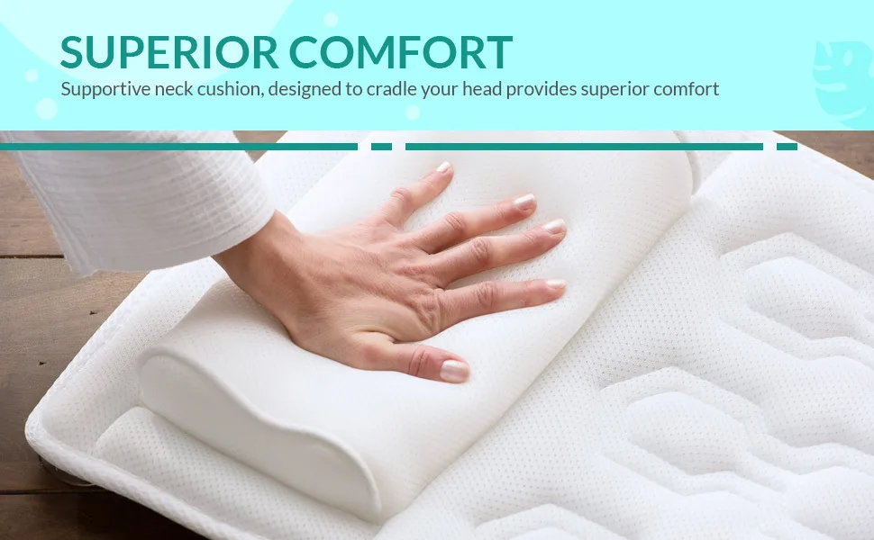 ProCore Products Luxurious Full Body Spa Pillow - Plush Neck Pillow - Extra Seat Cushion for Ultimate Support, Comfort, Relaxation - Full Body Bath Pillow - spa bath pillow, bath mat