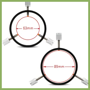 Astromania Adjustable Guiding Scope Ring Set with Plate - 90 mm Inside Diameter (Pair) - for Telescope Tube Diameter or Finders 63 to 89mm Inside Diameter -90MM - ring3