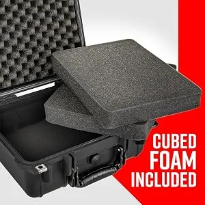 Eylar Protective Hard Camera Case Water & Shock Proof w/Foam TSA Approved 13.37 Inch 11.62 Inch 6 Inch Black - Case Foam