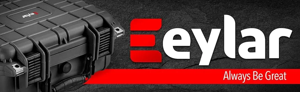 Eylar Protective Hard Camera Case Water & Shock Proof w/Foam TSA Approved 13.37 Inch 11.62 Inch 6 Inch Black - Eylar Gear Case