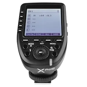 Godox Camera Flash Trigger Xpro-S for Sony Wireless Remote 2.4GHz 1/8000s HSS TTL-Convert-Manual Large Screen Design Customizable Functions - Extra-large LCD panel, 5 group buttons and 4 function buttons offer convenient manipulation