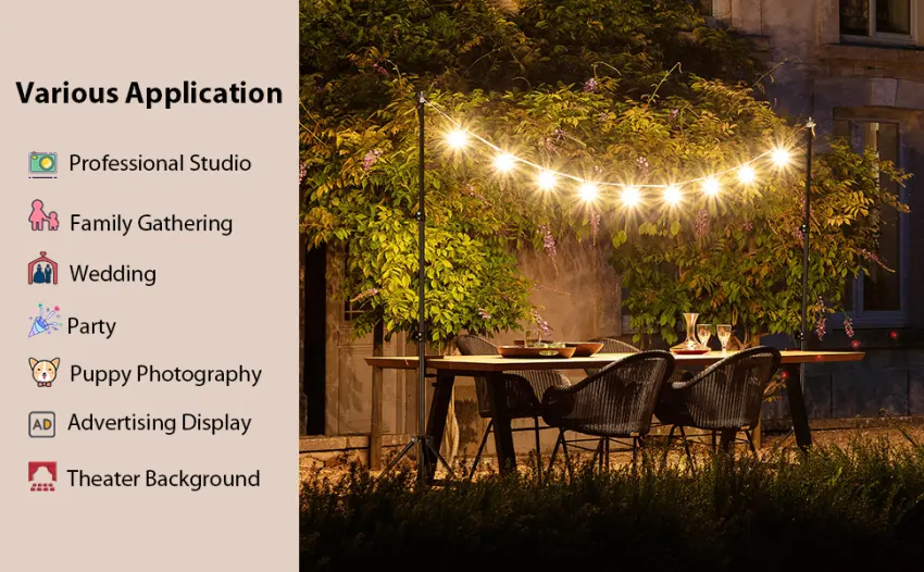 Hpusn Adjustable Backdrop Stand Kit 10ft: Photo Video Studio for Wedding Party Stage Decoration, Background Support System Kit for Photography Studio with Clamp, Sand Bag, Carry Bag BS02 - product information 4