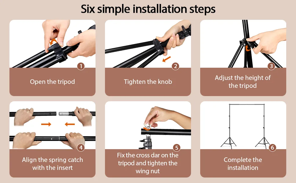 Hpusn Adjustable Backdrop Stand Kit 10ft: Photo Video Studio for Wedding Party Stage Decoration, Background Support System Kit for Photography Studio with Clamp, Sand Bag, Carry Bag BS02 - product information 9