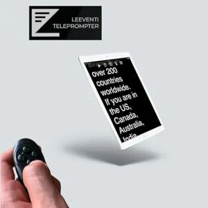Leeventi Teleprompter I Compatible with iPhone, iPad, Android Smartphones, Photo or Video Camera I Suitable for All tripods I 600g, 30403 cm - Voice Teleprompter