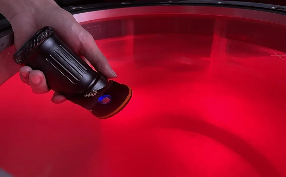 Diving Flashlight Dive Video Light 6000 Lumen Scuba Violet Red White lamp Underwater LED Flashlight Underwater Diving Torch Camera Light 110 Degree Wide Beam Angle 100m/330ft Diving Depth Black - RED BEAM