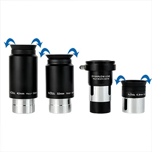 SVBONY Telescope Eyepiece Set Telescope Accessory Kit with 2X Barlow Lens 4 Element Plossl Design 6.3mm 32mm 40mm for Astronomical Telescopes - eyepiece