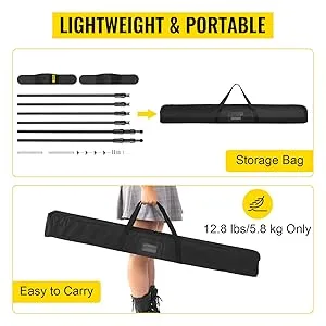 VEVOR 8 X 8 Ft Banner Stand Adjustable Height and Width Display Backdrop Lightweight Portable Trade Show Wall for Photography 88feet - product information 5