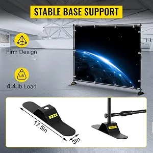 VEVOR 8 X 8 Ft Banner Stand Adjustable Height and Width Display Backdrop Lightweight Portable Trade Show Wall for Photography 88feet - product information 6