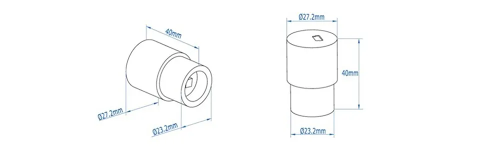 2.0M 30fps Digital Microscope Eyepiece Camera with 23.2mm to 30mm 30.5mm Ring Adapter - Microscope Camera Size