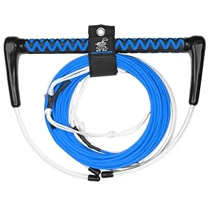 Airhead Dyneema Thermal Wakeboard Rope, 4 Sections, 75-Feet, Multiple Colors Available Electric Red - Dyneema Thermal Wakeboard Rope