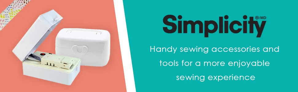 Simplicity 3881925US Sewing and Quilting Bias Tape Maker Tool with 6 Different-Sized Tips, Multicolor, 9pcs - portable sewing accessories, tool, machine, thread bobbin, bias tape maker, compact