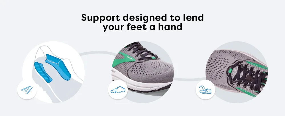 Brooks Women's Ariel '20 Supportive Running Shoe 8 Alloy/Blackened Pearl/Green - brooks