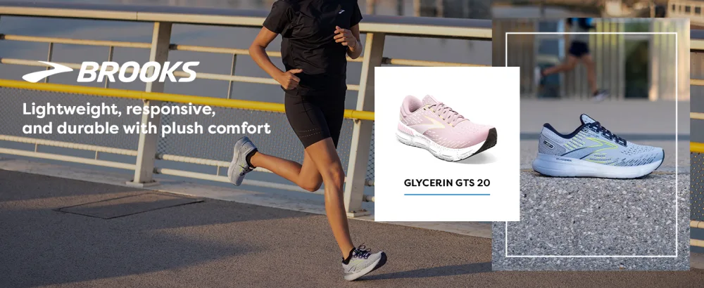 Brooks Women's Glycerin GTS 20 Supportive Running Shoe 7.5 Black/White/Alloy - brooks