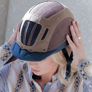 TROXEL Performance Headgear Troxel Denim Sierra Riding Helmet Small Tan - Horsy Helmet