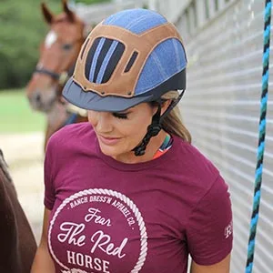 TROXEL Performance Headgear Troxel Denim Sierra Riding Helmet Small Tan - Troxel