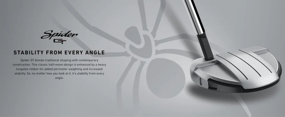 TaylorMade Golf Spider GT Rollback Silver/Black Single Bend Putter Right 35 Inches - rollback