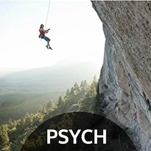 TRANGO Rock Prodigy Training Center Hangboard 1) Hangboard Only - Woman dangles above forest on Trango climbing rope