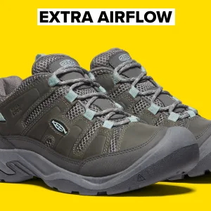 KEEN Women's Circadia Vent Low Height Breathable Hiking Shoes 8 Steel Grey/Cloud Blue - extra airflow