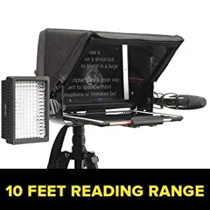 Glide Gear V2 Tablet Professional All Metal Teleprompter - 10 Foot Reading Range