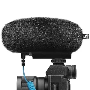 Sennheiser Professional MKE 400 Directional On-Camera Shotgun Microphone with 3.5mm TRS and TRRS Connectors for DSLR, Mirrorless & Mobile , Connects with Auxiliary - MKE 400