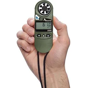 Kestrel 3500 Weather Meter/Digital Psychrometer Olive Drab With Nv Backlight - Kestrel 3500 pocket handheld wind meter digital anemometer thermometer hygrometer night vision