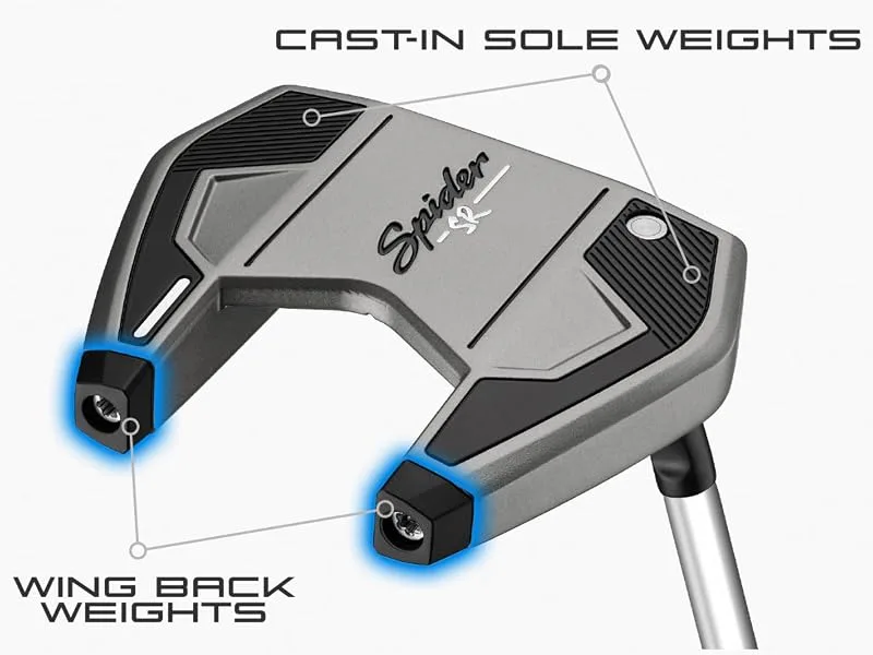 TaylorMade Spider SR Putter Platinum/White Single Bend Left 35" Platinum/White Single Bend - wing weight backs