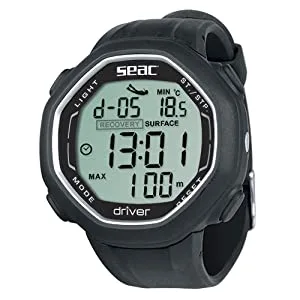 SEAC Driver, Wrist-Mount Freediving Computer with Data Download System, one Size black - seac driver, freediving computer, free diving computer
