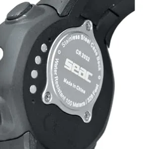 SEAC Driver, Wrist-Mount Freediving Computer with Data Download System, one Size black - seac driver, freediving computer, free diving computer