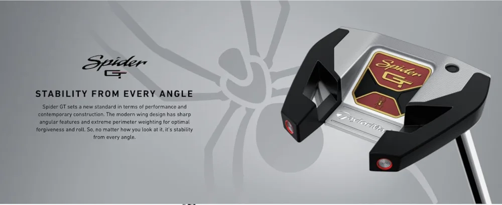 TaylorMade Spider GT Red/Silver/Black #3 Righthanded 34IN Right 35 Silver #3 TM Fluted Feel - Banner Silver GT