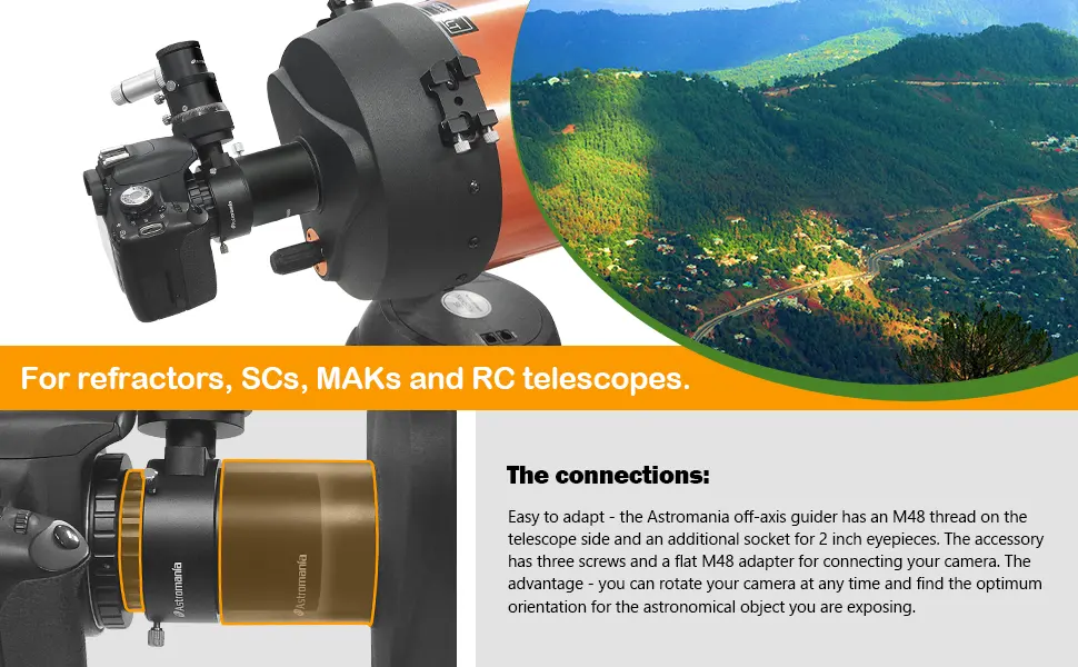 Astromania Off-Axis Guider with Micro-Focusing - for Successful Astronomy Photos Without A Guide Scope - guider7