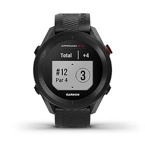 Garmin Approach S12 Premium GPS Golf Watch, Black with Wearable4U Power Pack Bundle S12 Black + Power Pack - BALANCE ACTIVITY AND REST