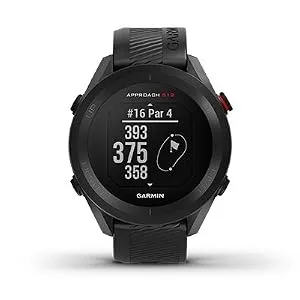 Garmin Approach S12 Premium GPS Golf Watch, Black with Wearable4U Power Pack Bundle S12 Black + Power Pack - GO GREEN