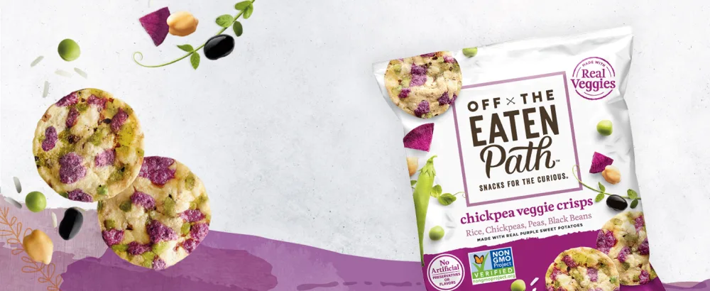 Off the Eaten Path, 4 Flavor Sampler Variety Pack, (Assortment May Vary) 1.25 Ounce (Pack of 16) - off the eaten path veggie hummus chips crisps non gmo no artificial healthy snack