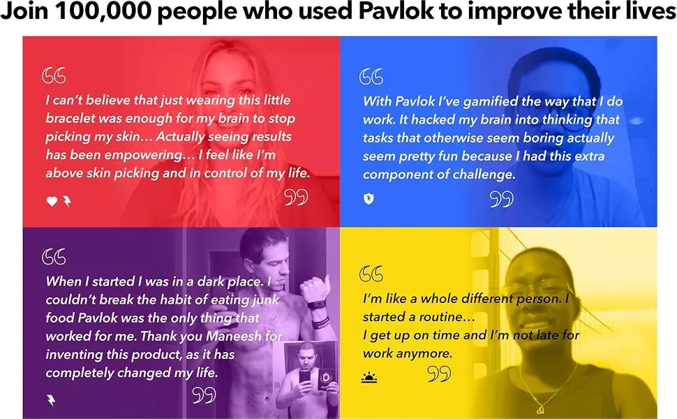 Pavlok 3  A Personal Life Coach On Your Wrist  Practice Mindfulness and Build Good Habits  Track Your Steps, Activity, and Sleep Patterns! (Deluxe Edition) Obsidian Black Small - Testimonials